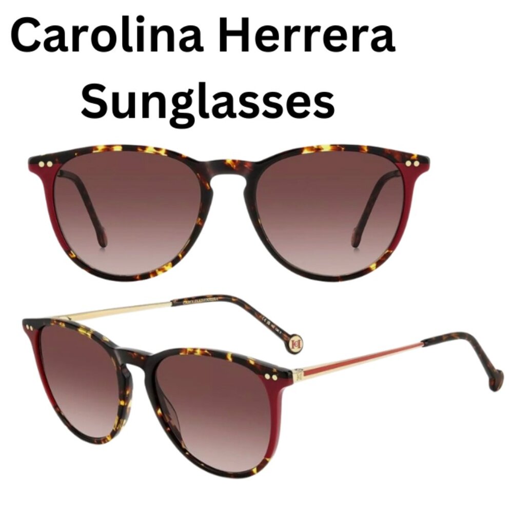 New Carolina Herrera Women's Sunglasses Havana Phantos